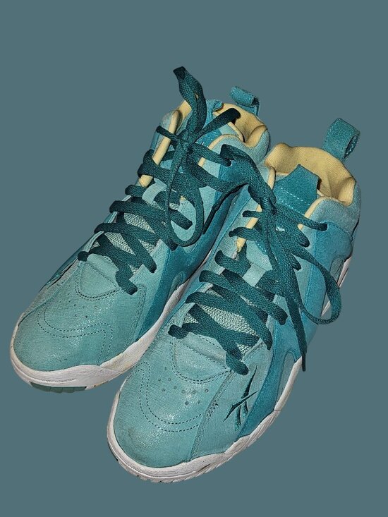 Reebok Other - Reebok Kamikaze Teal Blue Suede Sneakers Men Size 8